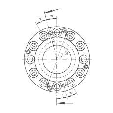 滾針/推力圓柱滾子軸承 ZARF40100-L-TV, 雙向，用螺釘安裝，長(zhǎng)軸定位圈