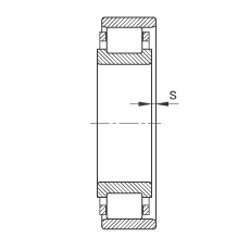 圓柱滾子軸承 N232-E-M1, 根據(jù) DIN 5412-1 標(biāo)準(zhǔn)的主要尺寸, 非定位軸承, 可分離, 帶保持架