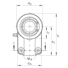 液壓桿端軸承 GIHNRK32-LO, 根據(jù) DIN ISO 12 240-4 標準，帶右旋螺紋夾緊裝置，需維護