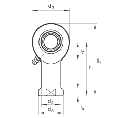 桿端軸承 GIR80-DO-2RS, 根據 DIN ISO 12 240-4 標準，帶右旋內螺紋，需維護，兩側唇密封