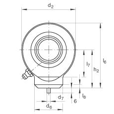 液壓桿端軸承 GK80-DO, 根據 DIN ISO 12 240 標準，帶焊接面，需維護