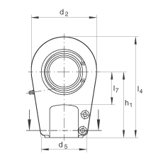 液壓桿端軸承 GIHRK80-DO, 根據 DIN ISO 12 240-4 標準，帶右旋螺紋夾緊裝置，需維護