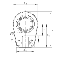 液壓桿端軸承 GIHRK30-DO, 根據 DIN ISO 12 240-4 標準，帶右旋螺紋夾緊裝置，需維護