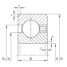 薄截面軸承 CSCG200, 深溝球軸承，類型C，運(yùn)行溫度 -54°C 到 +120°C