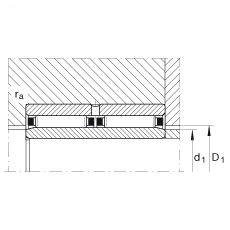 滾針軸承 NAO30X45X26-ZW-ASR1, 無擋邊，雙列