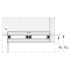 滾針軸承 NAO30X45X26-ZW-ASR1, 無擋邊，雙列